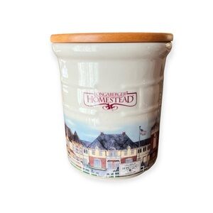 🌻Vintage  Longaberger Homestead 2 Quart Ceramic Crock with Lid Year: 1999
